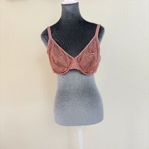 Soma Unbelievable Life Perfect Coverage Pink Leopard Print Underwire Bra. 38D‎